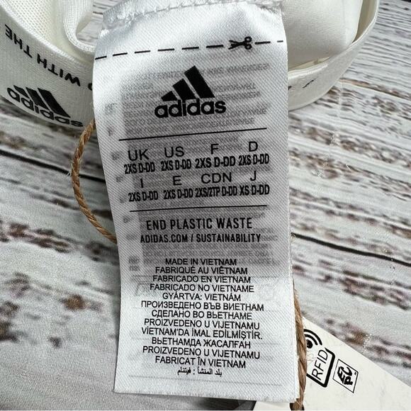 adidas Women's XXS D Cup  Powerreact Training Medium Support Bra 2XSD NEW - Picture 10 of 16